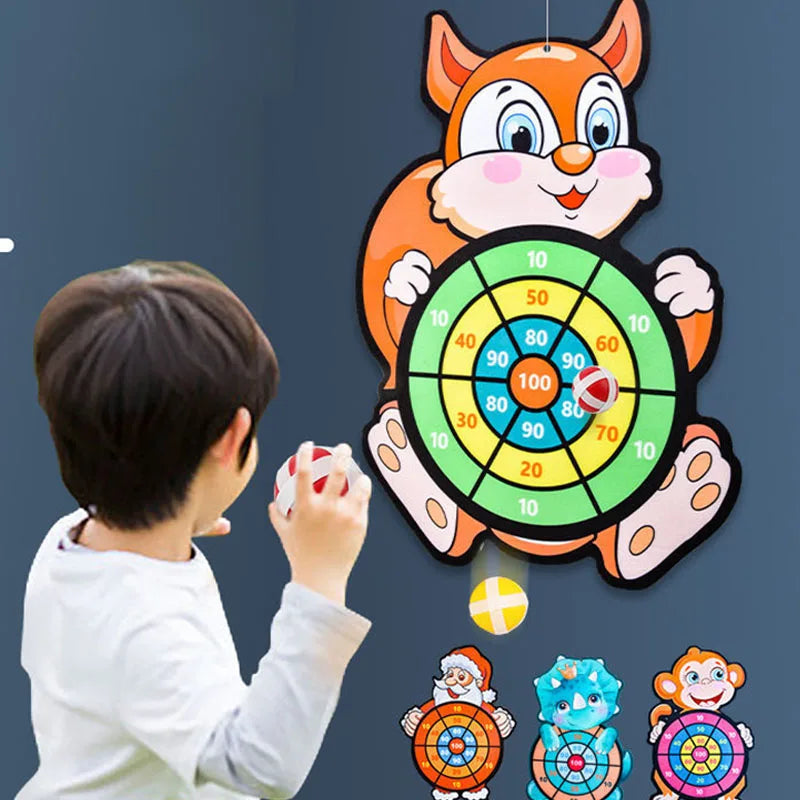Sticky Ball Dart Board Target Sports Game Toys For Children Outdoor Party Toys Target Sticky Ball Throw Educational Board Games
