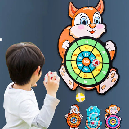 Sticky Ball Dart Board Target Sports Game Toys For Children Outdoor Party Toys Target Sticky Ball Throw Educational Board Games