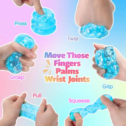 Snowflake Ice Cube Squishy Toys Small Ice Cubes Anti-Stress Colorful Squeeze Toy Super Slow Rebound for Adults Party Favors Gift