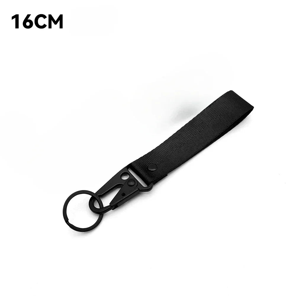 Custom Logo Ribbon Fabric Keychain for Motorcycle Personalize Eagle Beak Motor Car Key Chain Ring Men’s Women’s Webbing Keyring