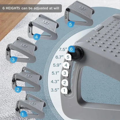 Ergonomic Adjustable Foot Rest for Under Desk, Portable Foot Stool for Office and Home, Comfortable Support for Desk Work