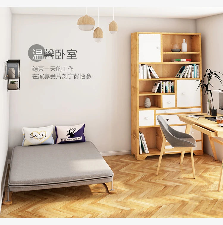 Folding Bed Sofa Bed Single Dual-Use Office Noon Break Bed Household Simple and Portable Small Foldable Recliner