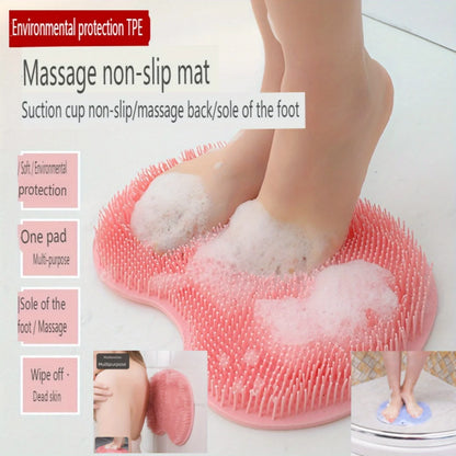 1-6Pcs Exfoliating Foot Brush And Back Scrubber Anti-Slip Suction Cup - Deep Cleansing And Exfoliating Tool For Body Dirt