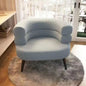 Lazy Sofa Makeup Chair with Lamb Fleece Living Room Light Luxury Balcony Leisure Chair for Comfortable Seating