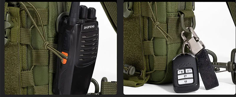 Outdoor Water Bottle Waist Bag Phone Crossbody Storage Pouch Camping Cycling Chest Bag Multifunctional Tactical Chest Bag Men's