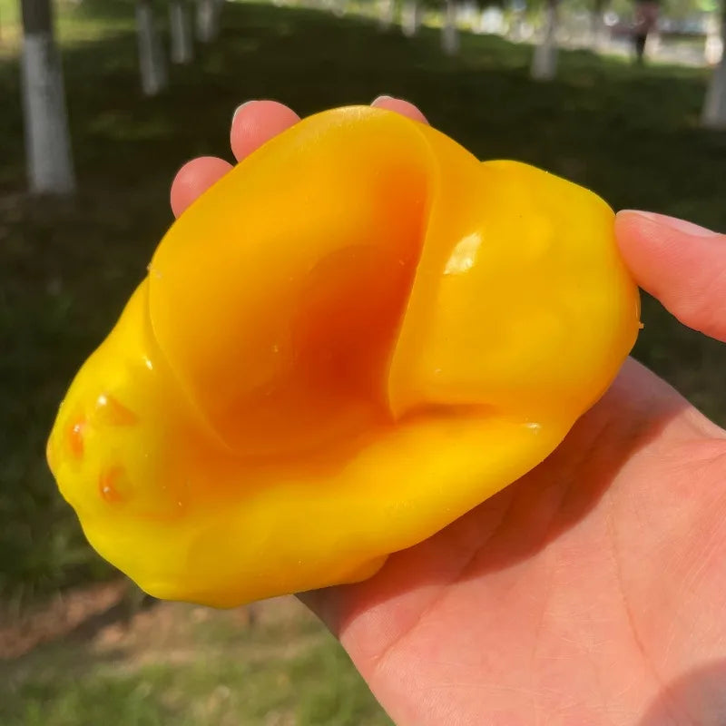 Crunchy Squishy Caramel Pudding Stress Ball Fidget Toys Food-shaped Pudding ASMR Sensory Stress Relief Toys for Adults Gift