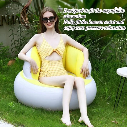 Inflatable single sofa office leisure home portable children's sofa, foldable outdoor Internet celebrity sofa