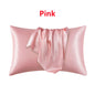 New 2pcs Nordic Pure Emulation Silk Pillowcase White Black Grey Decorative Pillow Covers Luxury Comfortable Home Bedding Cases