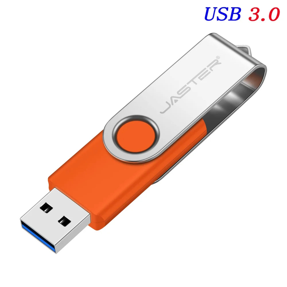 USB 3.0 Pendrive Memory Stick 4GB 8GB 16GB 32GB 64GB Metal USB Flash Drive Pen Drive USB Stick 128GB Rotatable Mini U Disk