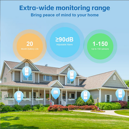 Tuya Zigbee Water Leak Sensor IP65 Rated Waterproof Remote Monitor Smart Life 90dB High-Volume Alarm Water Overflowing Detector