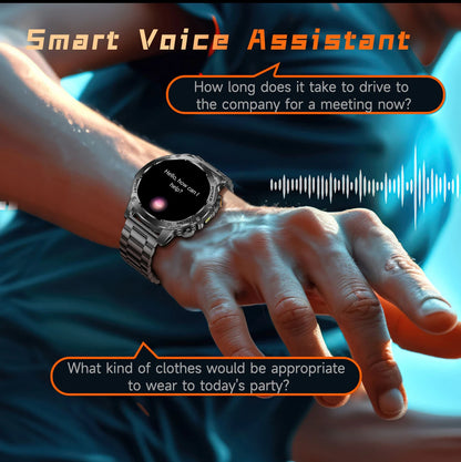 LIGE 2026 New Ultra Military Grade 1000mAh Battery Smart Watch For Men IP68 Waterproof Sports Fitness Bluetooth Call Smartwatch