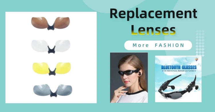 Stereo Earphones Wireless Headset with Mic Polarized Glasses Sunglasses for Driving Cycling Sports Noise Reduction Headphones
