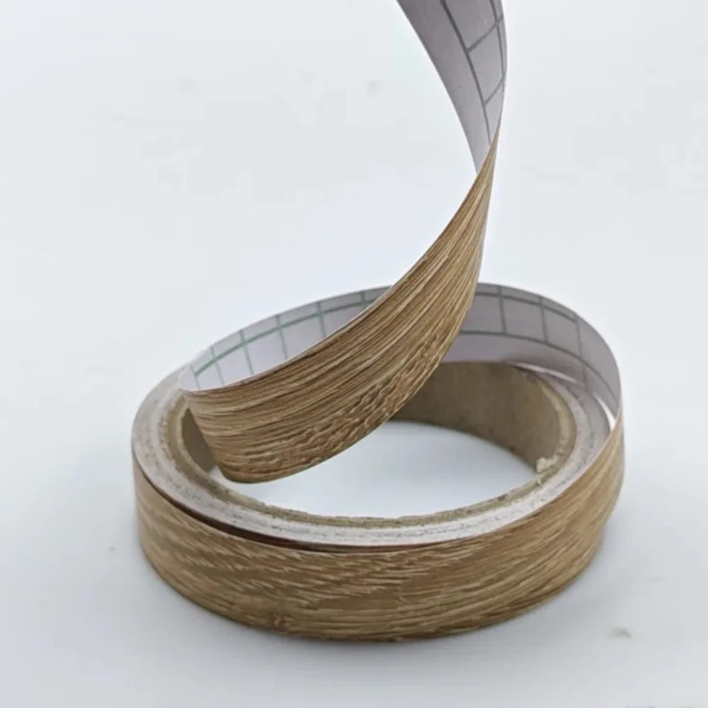 1pc 10mX1/1.5/2cm Wood Grain PVC Edge Banding Tape, Self-Adhesive Peel and Stick Furniture Edge Trim for Cabinets, Tables