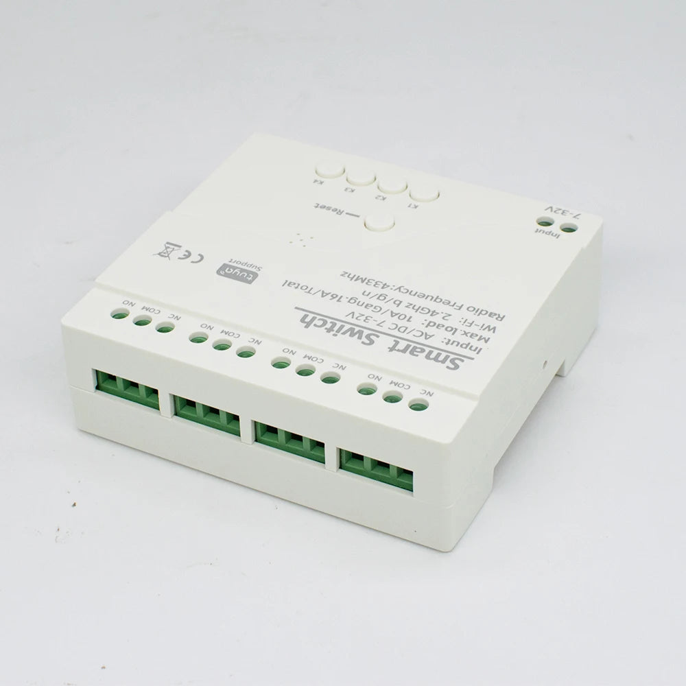4CH Wifi Relay Smart Wireless Switch Module 4 Channel 7-32V 85-250V 220V 110V 2200W RF433 4 Way Receiver Works with Tuya Alexa