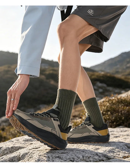 Men's Summer Breathable Non-slip Athletic Shoes, Cushioning Casual Footwear for Running, Travel, Outdoor Hiking and Mountaineeri