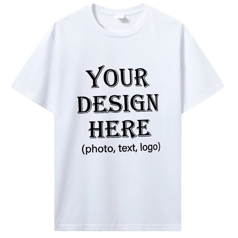 Custom Personalized Front And Back Add Your Own Text Design T-Shirt Cotton Harajuku Tee DIY Your Like Photo Or Logo Tshirt