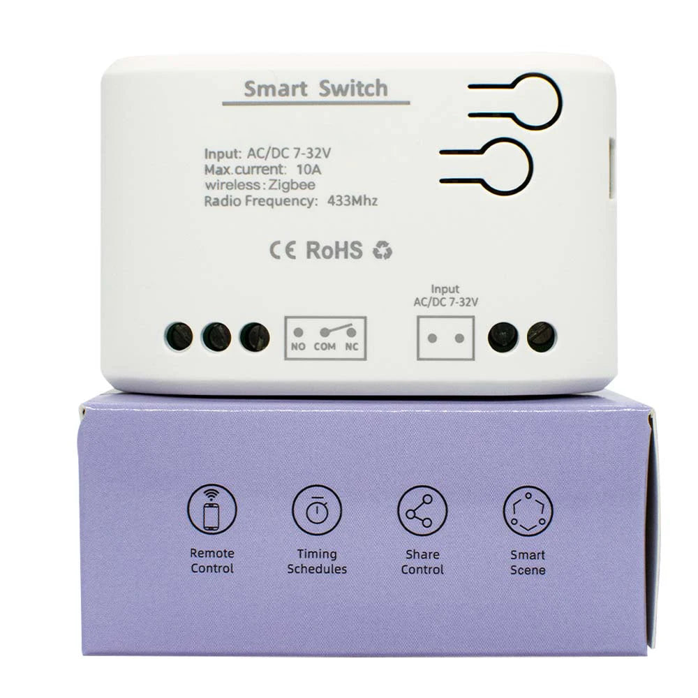 Zigbee Tuya Smart Home Relay 1/2/4CH Motor Switch Module,DC 12V 24V 32V 110V,4 Channel Radio RF Remote Control Alexa Google Home