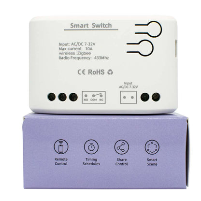 Zigbee Tuya Smart Home Relay 1/2/4CH Motor Switch Module,DC 12V 24V 32V 110V,4 Channel Radio RF Remote Control Alexa Google Home