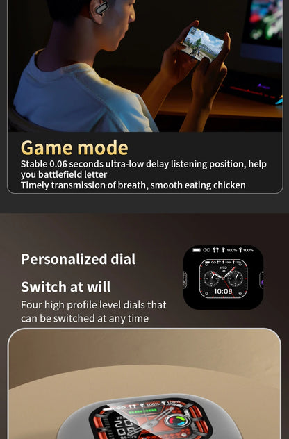 AI Translating Earbuds Real-time 144 Languages Translation Earphone Touch LCD Screen OWS Open Ear Wireless Headphone HiFi Stereo