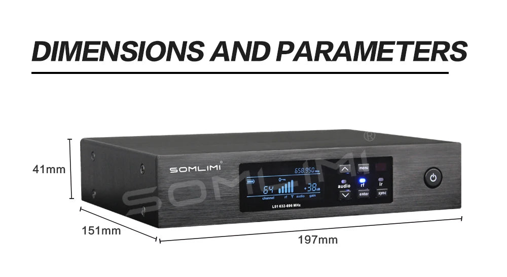 SOMLIMI-Q-B58 High Quality UHF Profeesional Wireless Microphone System Stage Performances Party Karaoke Metal Handheld