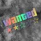 Wanted Star Vinyl Decal - Waterproof Motorcycle Car Scooter Sticker for Fuel Tank Side Panel DIY Decoration