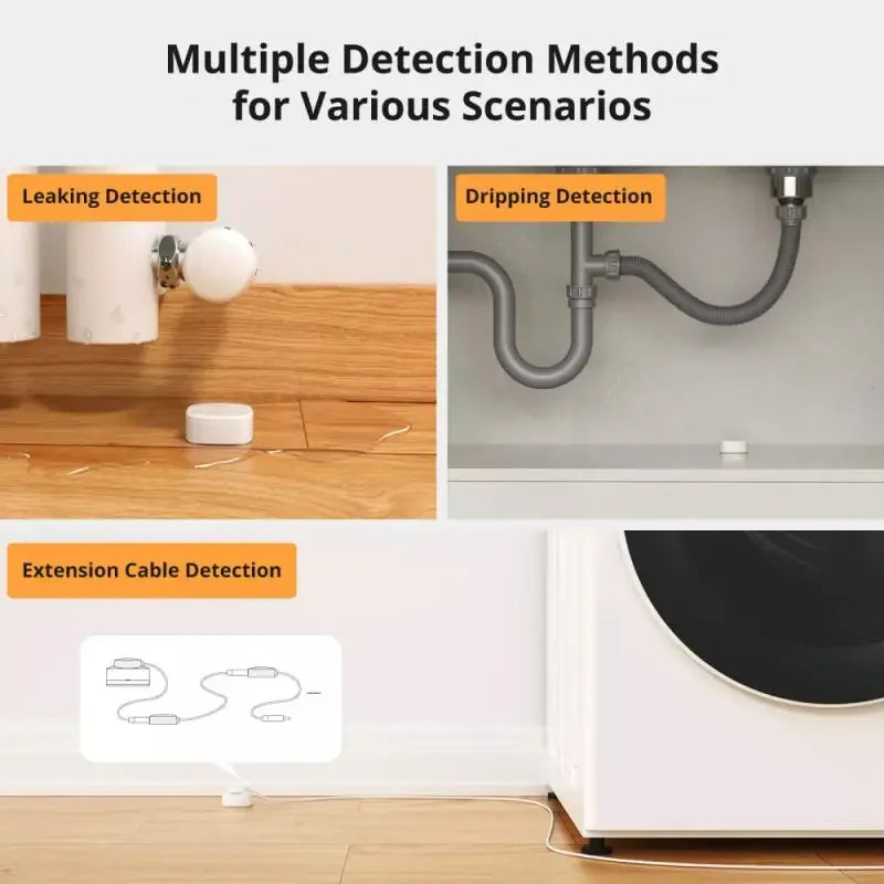 SONOFF SNZB-05P Water Leak Sensor With Detection Cable 5-Year Battery IP67 Waterproof Smart Alarms Works With Alexa Google Home