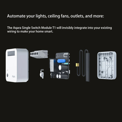 Aqara Single Switch module T1 Zigbee 3.0 No Neutral Single Channel Relay Controller for Smart Home Timers Remote Control Homekit