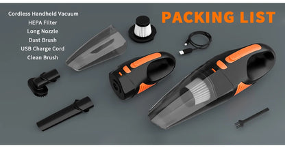 Rechargeable Cordless Wireless Handheld Portable Car Vacuum Cleaner Home and Car Dual Purpose Small Mini Handheld Vacuum Cleaner