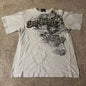 imited Stock Men's Harvester Skull T-Shirt Gothic Wings Cross Print  Vintage Streetwear Soft Breathable FabricL