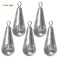 5pcs/20pcs 10g-100gFishing Weights Sinkers Teardrop-shaped hook-ring sinker for fishing Fishing tackle Casting Drop Shot Weights