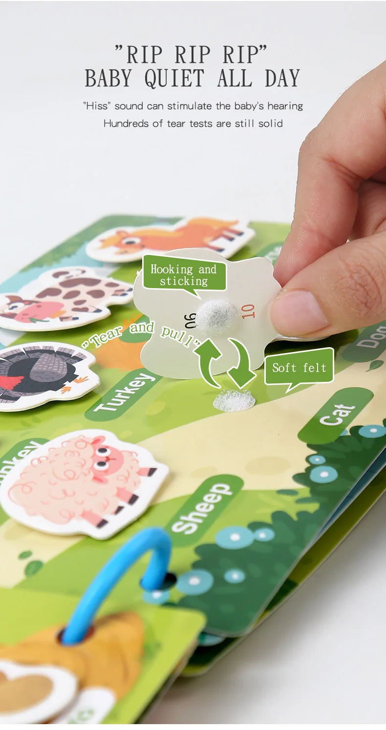 Busy Book for Kids Quiet Book Sticker Montessori Early Educational Toy Toddlers Matching Puzzles Game Baby Learning Toys Gifts