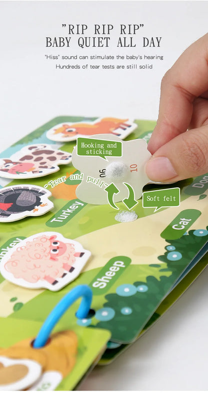 Busy Book for Kids Quiet Book Sticker Montessori Early Educational Toy Toddlers Matching Puzzles Game Baby Learning Toys Gifts