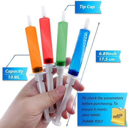 10ml Jello Shot Syringes Party Liquid Syringe BPA-Free Shooters for Halloween,Christmas,Bachelorette Parties,Nurses,Graduation