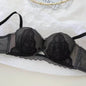 YEMOMO French Style Lace Half Cup Bra Set Wireless Push Up Boost Bust Lift Anti Sagging Elegant Comfortable Lingerie Set Ladies