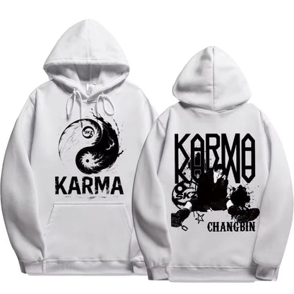 KPOP 4th Album "KARMA" Same Style Unisex Oversized Hoodie FELIX HAN BANGCHAN CHANGBIN HYUNJIN LEE KNOW K-POP Merchandise Apparel