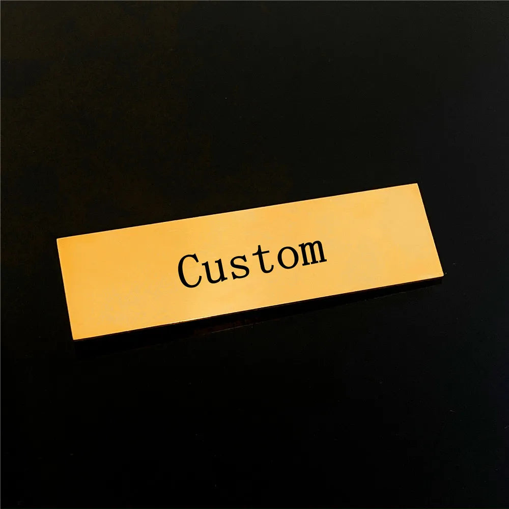 Stainless Steel Adhesive Mailbox Badge Sign Personalized in Hebrew Name ID Text Logo Double Sided Tape Magnet Door Mail Box