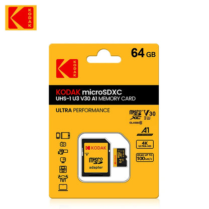 KODAK 100% Original Micro sd Card 16GB 32GB 64GB 128GB 256GB Microsd Memory Card Class10 SDXC U3 4K TF Card for Drone Phone