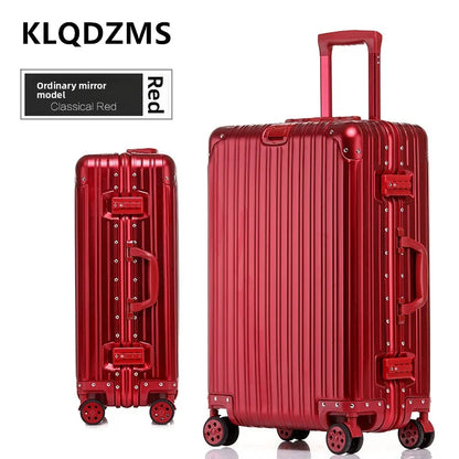 KLQDZMS High Quality All Aluminum Magnesium Alloy Luggage Large Capacity Travel Suitcase 20 Inch Boarding Business Luggage Bag