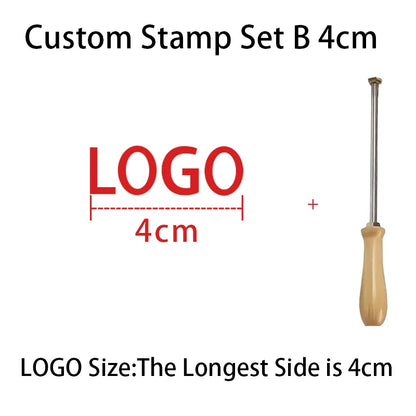 Personalized Leather Stamp Custom Logo Branding Iron Stamps Heating Brass Embosser Seals DIY Wood Cake Hamburger Craft Handmade