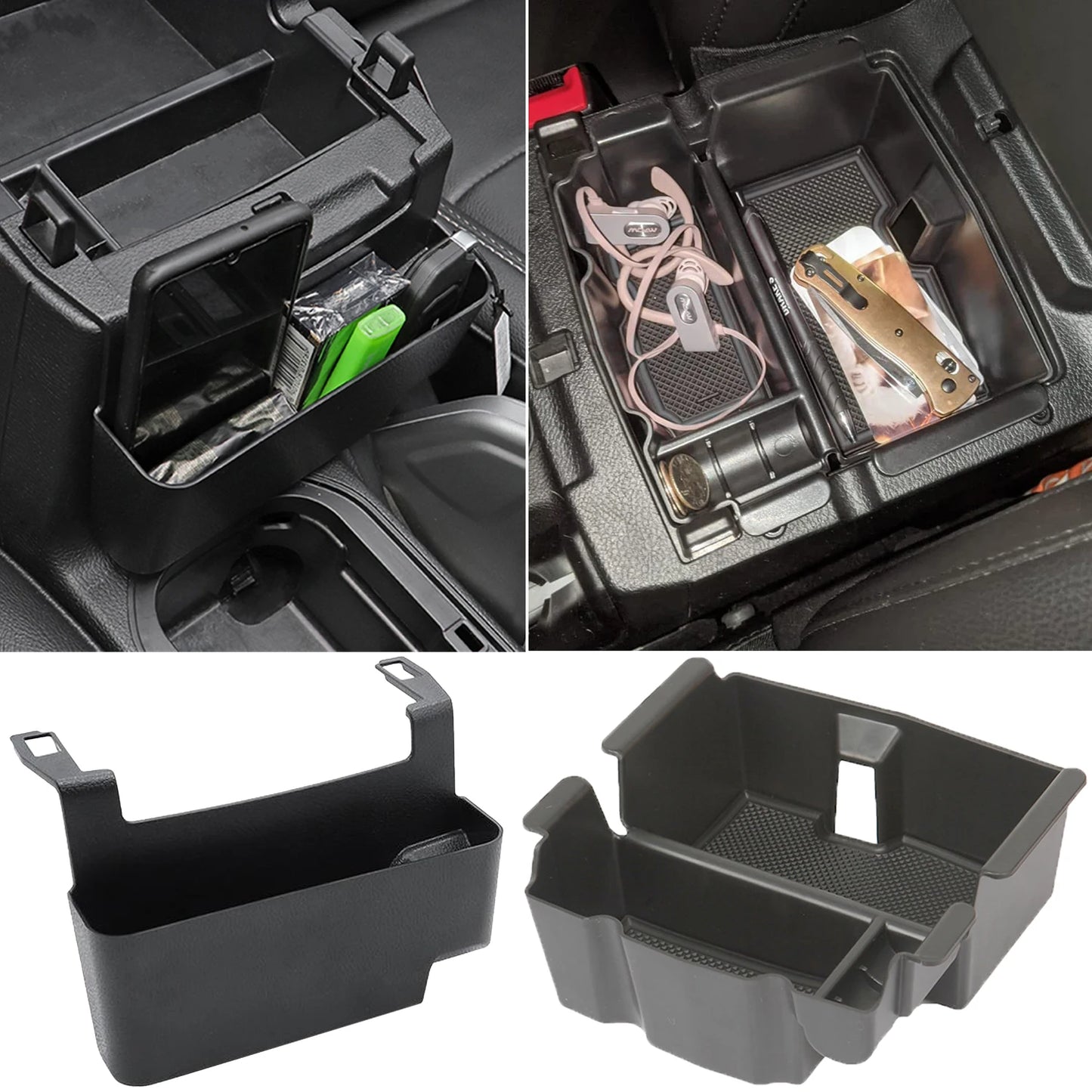 Car Central Console Armrest Storage Box Organizer Tray Stowing Tidying for Jeep Wrangler JL JT 2018-2023 Interior Accessories