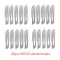20-100pcs Sterile Carbon Steel Surgical Blades Scalpel Knife for DIY Cutting Phone Repair Carving Animal Grooming Maintenance