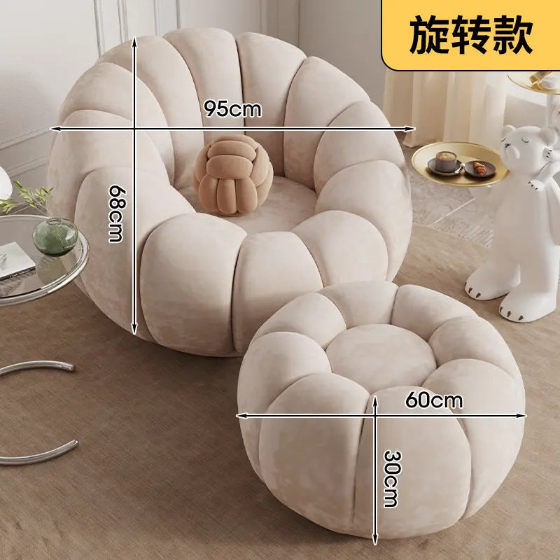 Lazy sofa single double pumpkin sofa reclining sleeping cloud swivel chair bedroom Internet celebrity sofa balcony sedentary