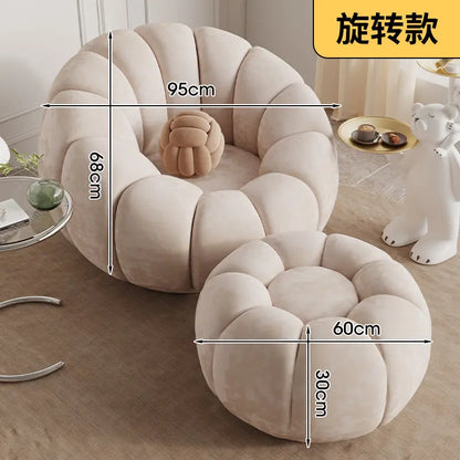 Lazy sofa single double pumpkin sofa reclining sleeping cloud swivel chair bedroom Internet celebrity sofa balcony sedentary