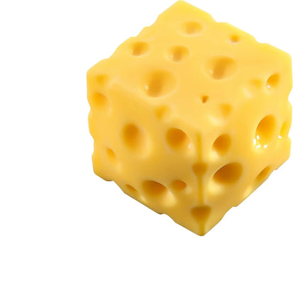 Novelty Cheese Shaped Squeeze Toy Soft Quick Rebound Sensory Gadget Stress Relief Desktop Ornament for Holiday Home Decor