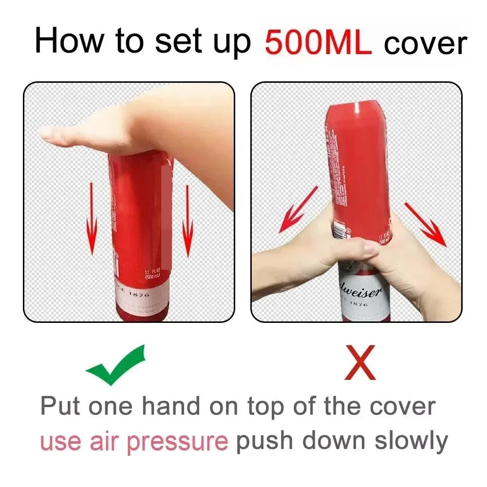 Silicone Beer Can Cover protector Hide Your Beverage Can Beer Can Sleeve hide a beer for golf basketball park beach 330 to 500ml