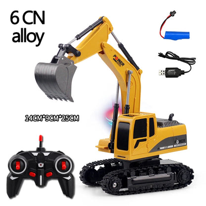 Children RC Car Toys Remote Control Car Toys For Boys Radio Control Excavator Dump Truck Bulldozer Electric Car Kids Toys Gift