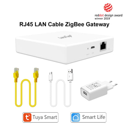 QCSMART ZigBee Garage Door Wireless Waterproof Sensor Opener Controller Control Smart Life Works with Google Assistant Alexa