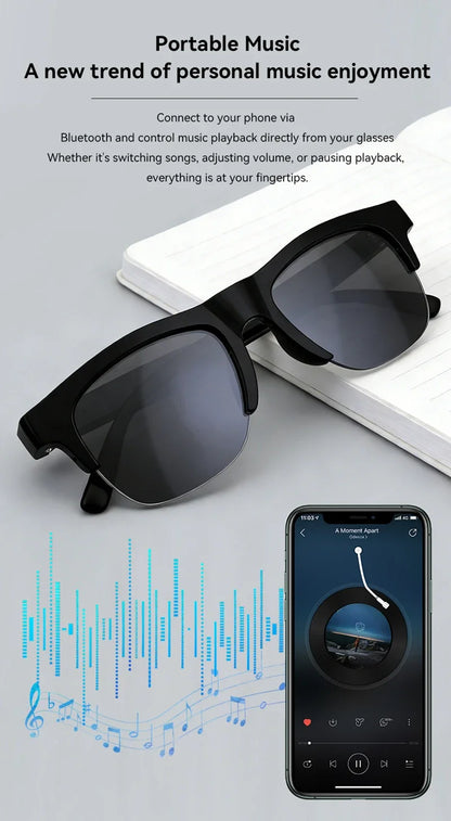 Lenovo 8K HD AI Smart Glasses AI Translation Hands-Free Calling AI Chat Logging Music Playback Smart Sunglasses for Men 2026 Ne