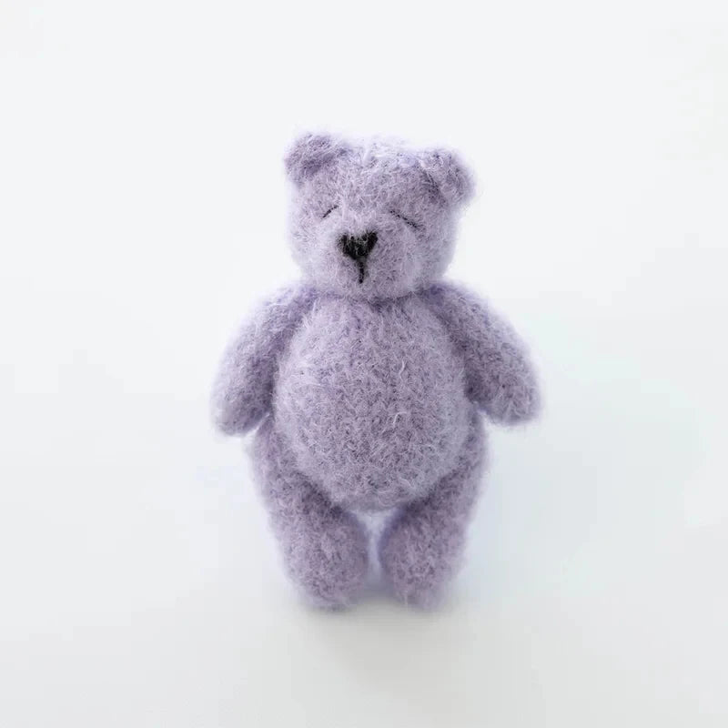 Handmade Knitted Teddy Bear Dolls Photography Toy Mohair Cute Crochet Animal Image Doll Studio Photo Shooting Props Accessories