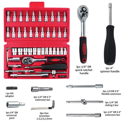Car Disassembly Tools Tool Kit Full Set Socket Wrench Several Repair Wrenches Box Complete Ratchet Toolbox Special Auto Parts